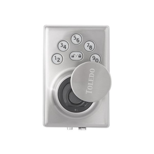 [CV180BMUS15] Toledo Electronic Biometric Dedbolt Lock in Satin Stainless Steel