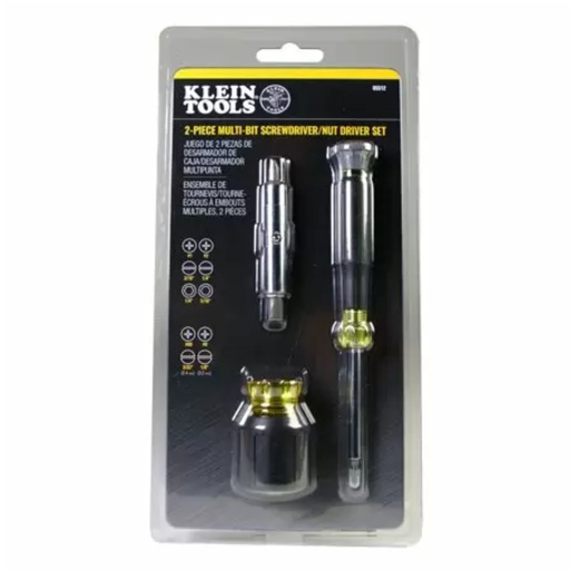 [2009022] Klein Tools Multi-Bit Screwdriver/Nut Driver Set 2 Pc