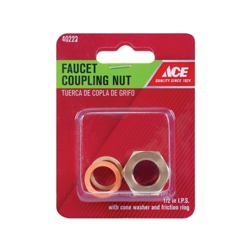 [40222A] NUT COUPL FAUCET 1/2"IPS