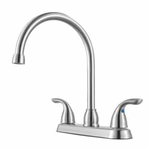 [G136200S] Pfister G136-200 Pfirst Series 1.8 GPM Gooseneck Kitchen Faucet - Includes Escutcheon Stainless Steel Faucet Kitchen Double Handle