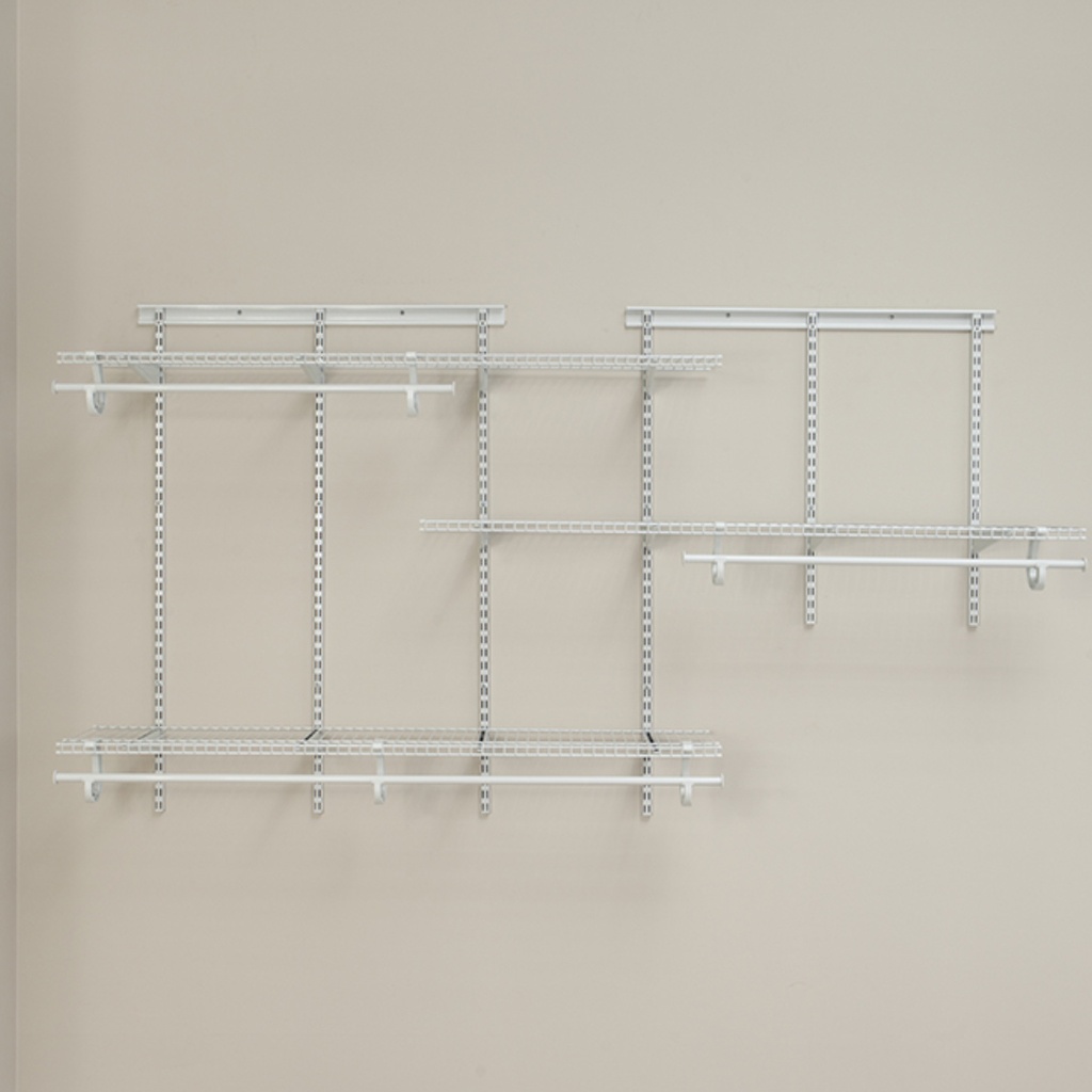 ClosetMaid 207500 ShelfTrack 5 to 8 Foot Wide Closet Organizer System ...