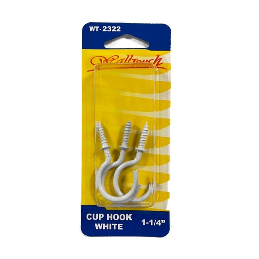 [WT2322] CUP HOOKS 1-1/4 WHT.