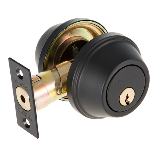 [380008981] Double Cylinder Iron Black Deadbolt