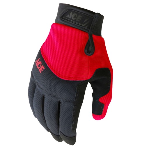 [7011418] ACE GLOVES BLK/RED XL