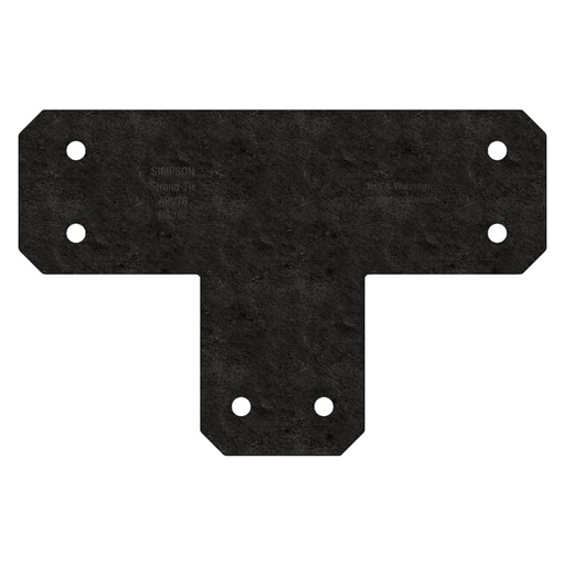 [ANCLAJE289] Outdoor Accents Avant Collection ZMAX, Black Powder-Coated T Strap for 6x6 Lumber