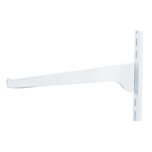 [54043] Knape & Vogt White Steel Regular Duty Bracket 16 Ga. 12 in. L 160 Lb.