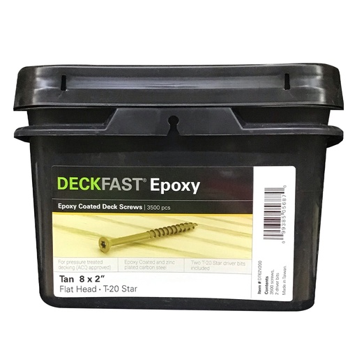 [DT62V200] DECKFAST 8X2 TORX TAN 3.5K