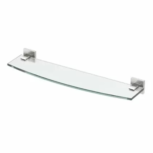 [4076] Elevate Vanity Glass Shelf, Satin Nickel
