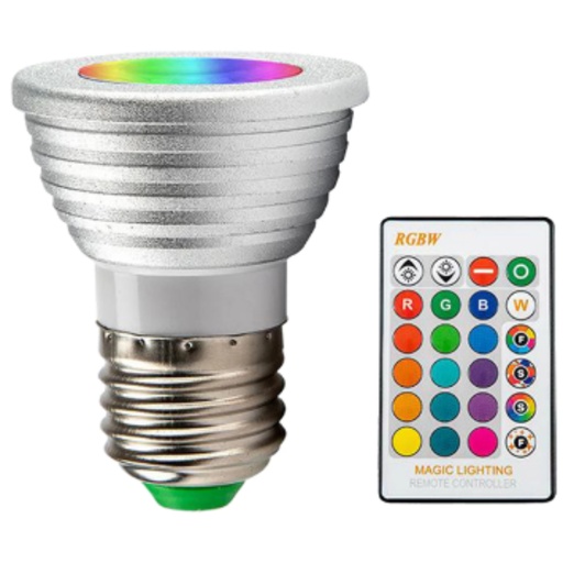 [455001824] BOMB. LED 5W GU10 RBG-PW