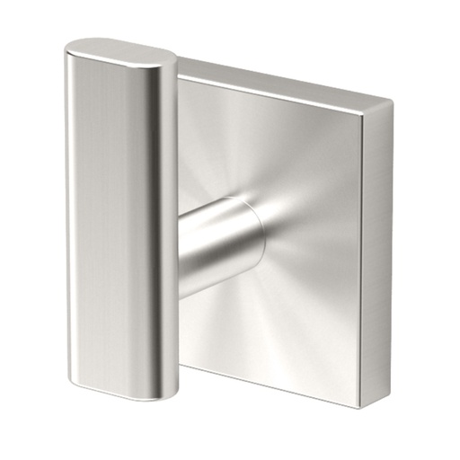 [366001795] Gatco 4055 Elevate Single Robe Hook Satin Nickel Bathroom Hardware and Accessories Bathroom Hardware Robe Hooks