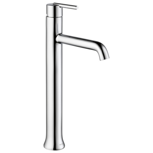 [759-DST] Delta 759-DST Trinsic 1.2 GPM Single Hole Vessel Bathroom Faucet - Metal Pop-up Drain Assembly Not Included Chrome Faucet Bathroom Sink Faucets Single