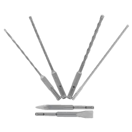 [2008997] Diablo Rebar Demon Carbide SDS-Plus Concrete Demolition Set SDS-Plus Shank 6 Pc