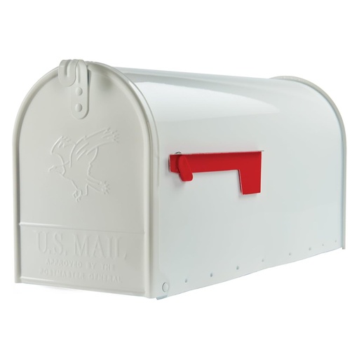 [5266184] Architectural Mailboxes Elite Large Post Mount Mailbox White