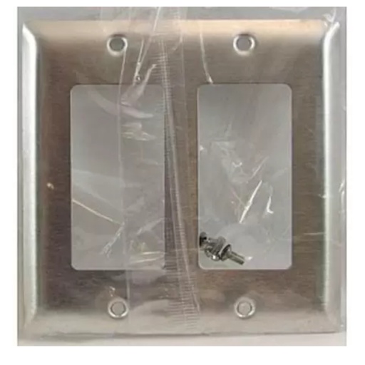 [450010096] TAPA DECORA 4X4 2 DEVICES S/S