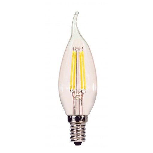 [S28614] Satco S28614 Candelabra Bulb in Clear Finish; 120 Volts; LED Light Bulb