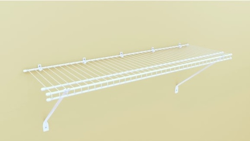 [1031] 36 in. W X 12 in. D White Steel Wire Closet Shelf