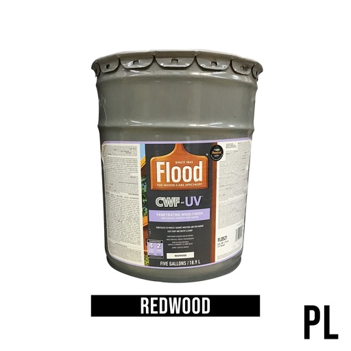 [420020124] Flood CWF-UV Matte Redwood Water-Based Wood Finish 5 Gal
