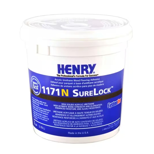 [1360759] Henry 1171 N SureLock Acrylic Urethane Beige Wood Flooring Adhesive 1 Gal