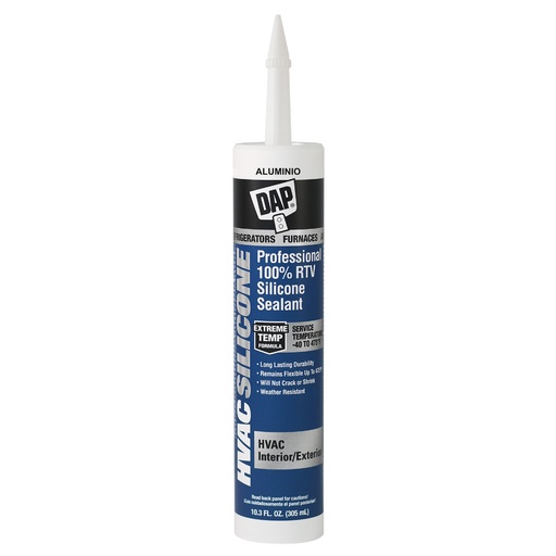 [1696442] DAP HVAC Silicone Aluminum 100% RTV Silicone HVAC Sealant 10.3 Oz