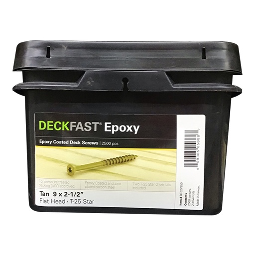 [DT62V250] DECKFAST 9X2-1/2 TORX TAN 2.5K