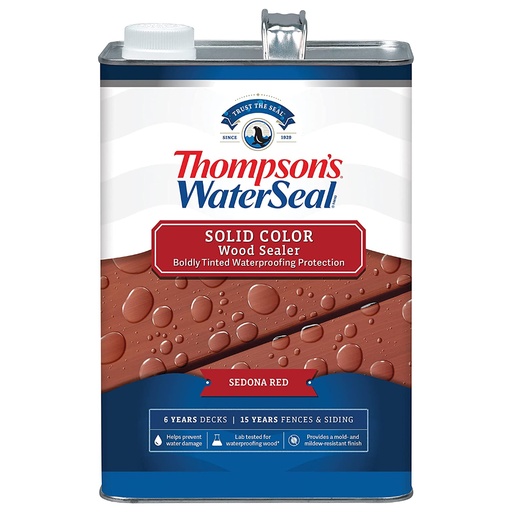 [1894815] Thompson's WaterSeal Wood Sealer Solid Sedona Red Waterproofing Wood Sealer 1 Gal