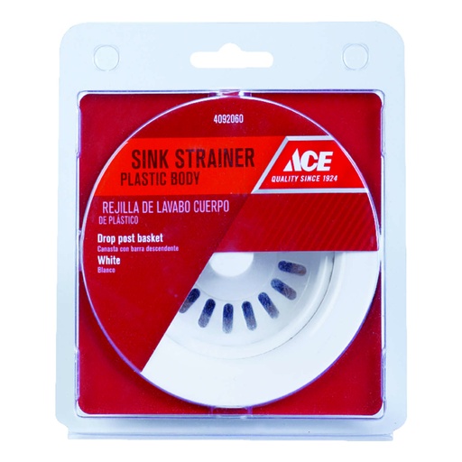 [4092060] Ace 3-1/2 in. D Plastic Sink Strainer
