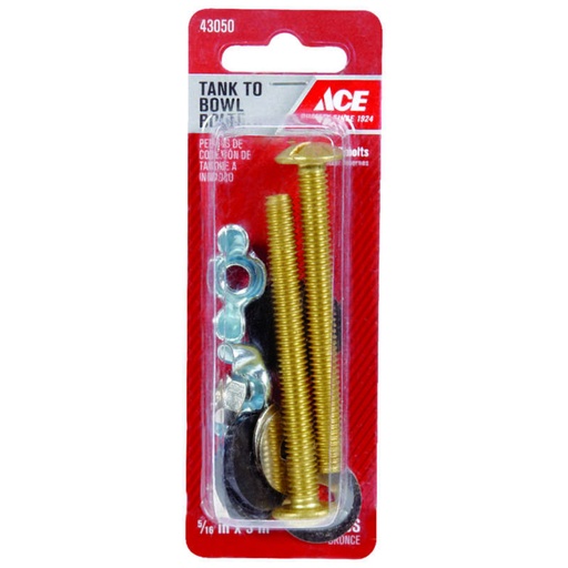 [43050] BOLT SET TOILET5/16X3"BR