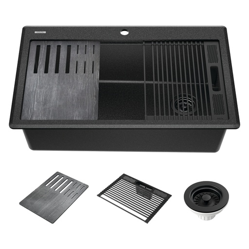 [75A933-33S-BL] EVEREST KITCHEN SINK 33" M/BLACK