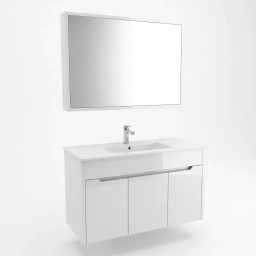 [BA900W] CONJ. PVC VAN MUEB/LAV/BOTIQ WHT