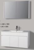 [BA900W] CONJ. PVC VAN MUEB/LAV/BOTIQ WHT