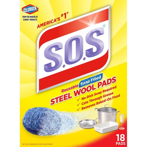 [11953] Clorox Steel Wool Soap Pads - 18ct