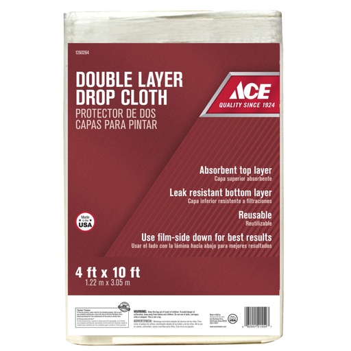 [1260264] Ace 4 Ft. W X 10 Ft. L Plastic Drop Cloth 1 Pk