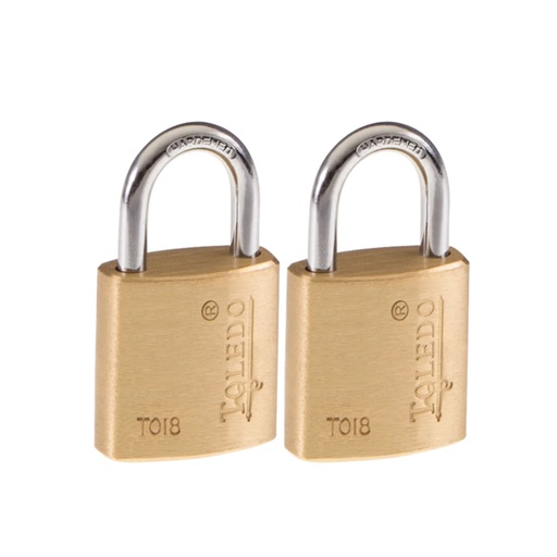 [380009296] Toledo Brass Padlock 18mm