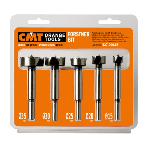 [53700005] : Blister De 5 Mèches HSS à Faconner Forstner Percage Bois - CMT