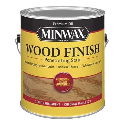 [420013656] Wood Finish Semi-Transparent Colonial Maple Oil-Based Penetrating Wood Stain 1 Gal