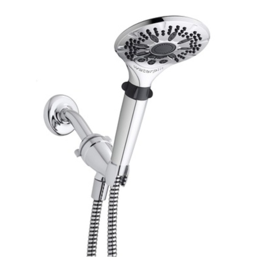 [4508149] Waterpik PowerSpray Plus Chrome 5 Settings Handheld Showerhead 1.8 Gpm