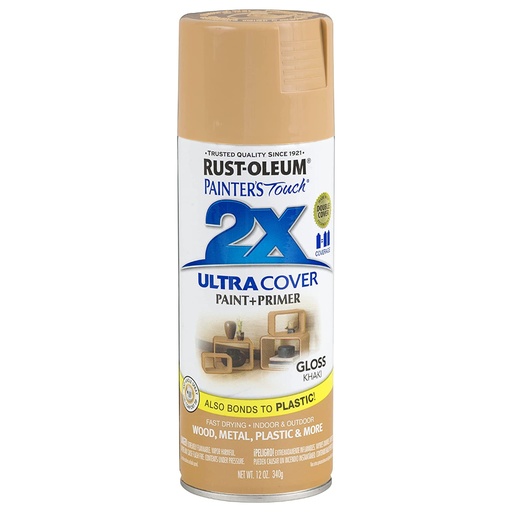 [1427111] Rust-Oleum Painter'S Touch Ultra Cover Gloss Khaki Spray Paint 12 Oz.