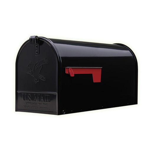 [5266192] Architectural Mailboxes Elite Classic Galvanized Steel Post Mount Black Mailbox
