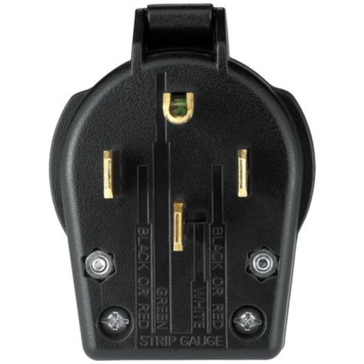 [450007721] Leviton Commercial Thermoplastic Straight Blade Plug 14-30P/14-50P 14-6 AWG 3 Pole 4 Wire