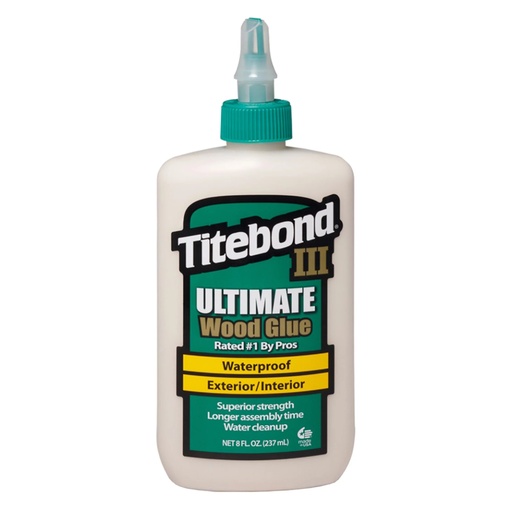 [1229707] Titebond III Ultimate Tan Wood Glue 8 Oz
