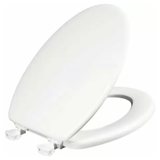 [46357] Mayfair by Bemis Westport Elongated White Enameled Wood Toilet Seat