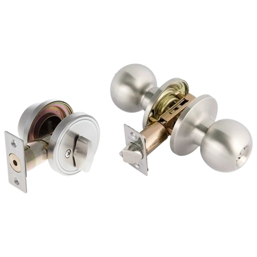 [380009259] Toledo V1500AVUS32D Avila Single Cyl. Deadbolt Comboset, 3-Keys, Stainless Steel