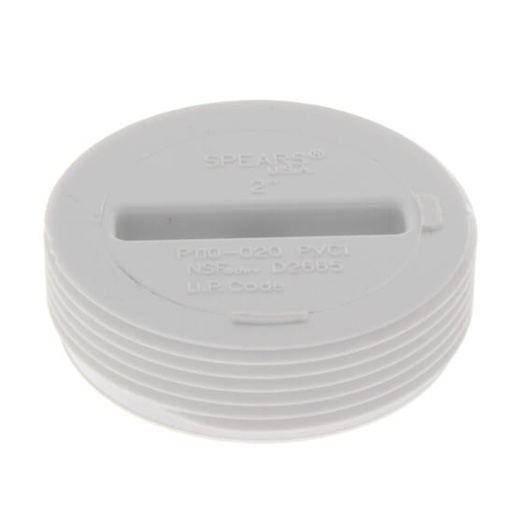 [4661559] Charlotte Pipe Schedule 40 2 in. MPT X 2 in. D Hub PVC Clean-Out Plug 1 Pk
