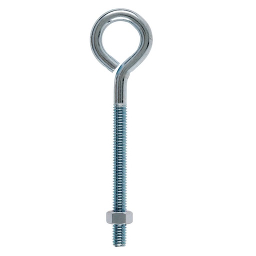 [51596] BOLT EYE W/NUT 3/8"X6"