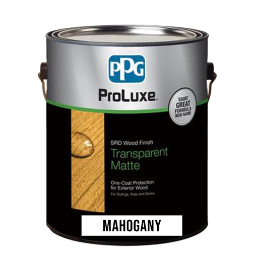 [420023014] ProLuxe SRD Transparent Matte Mahogany Oil-Based Alkyd Wood Finish 1 Gal
