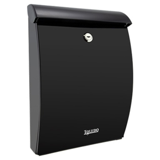 [430005019] Toledo Keyed Plastic Mailbox Box in Black - Pr