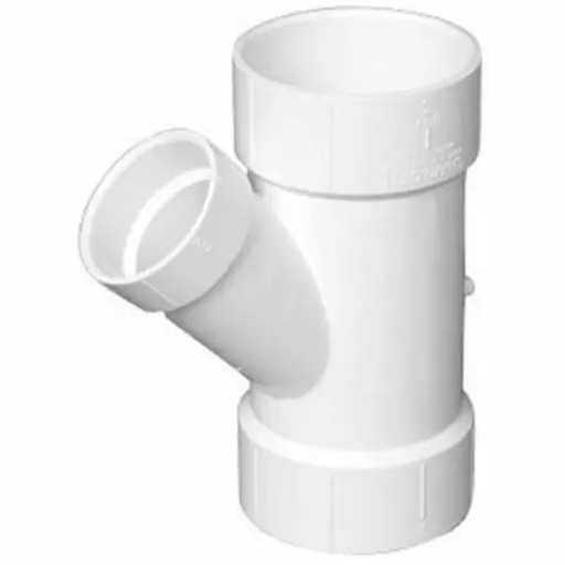 [440002553] Charlotte Pipe Schedule 40 3 in. Hub X 3 in. D Hub PVC Reducing Wye 1 Pk