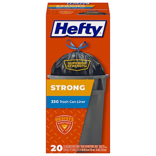 [6109383] Hefty Extra Strong 33 Gal. Trash Bags Drawstring 20 Pack