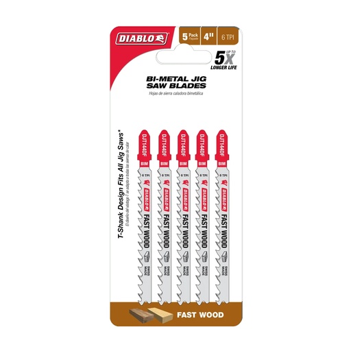 [DJT144DF5] DIABLO BM FAST CUT WOOD T 5PK