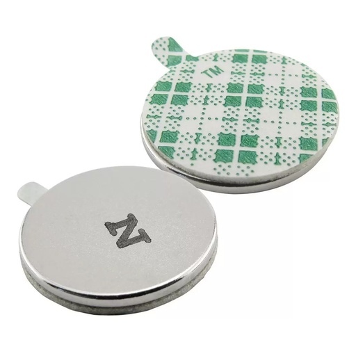 [2489185] Magnet Source 0.75 in. L X 0.75 in. W Silver Disc Magnets with Adhesive 3.91 Lb. Pull 5 Pc